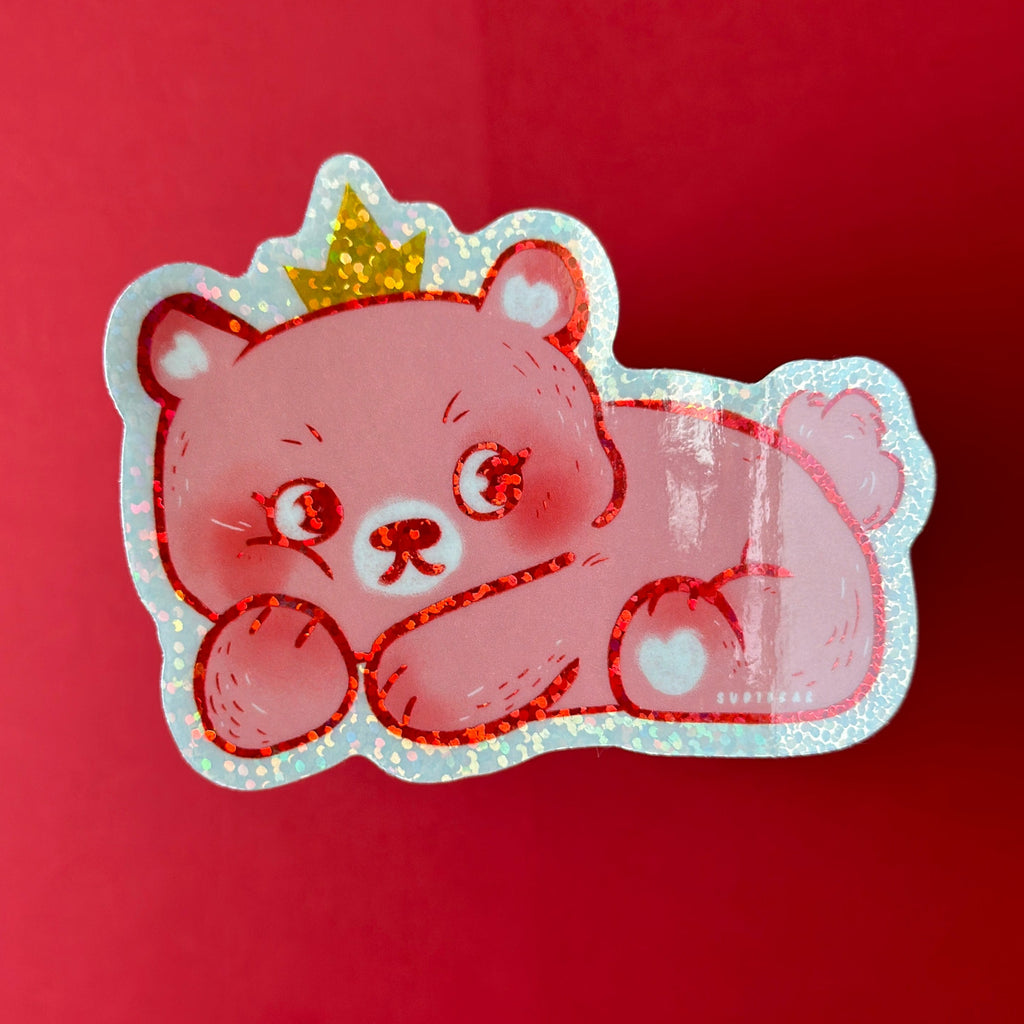 Bear Cub Vinyl Holo Sticker