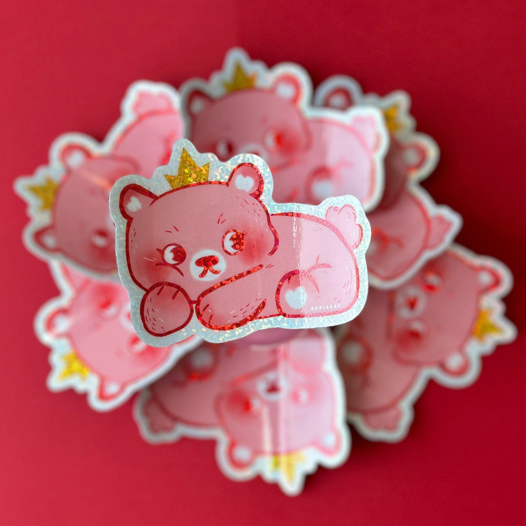 Bear Cub Vinyl Holo Sticker