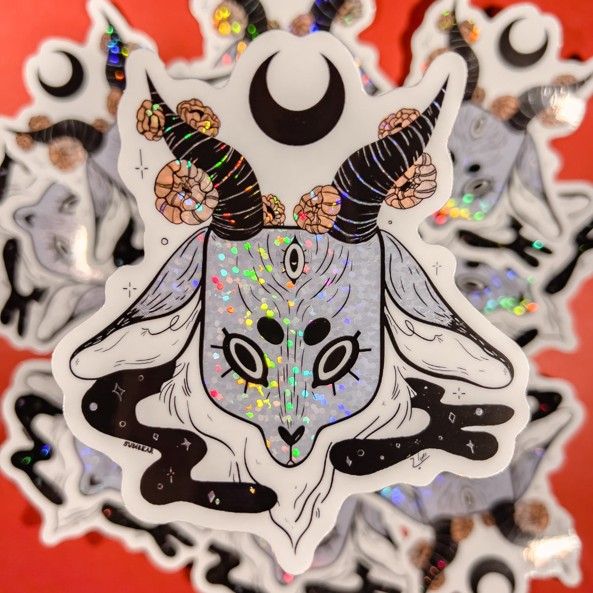 Goat Vinyl Holo Sticker | SudiBear